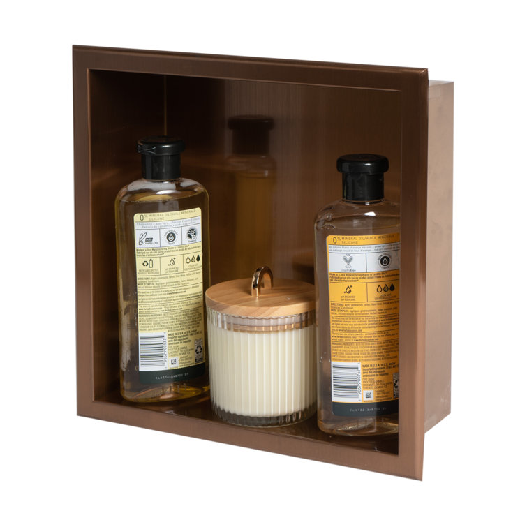 Brushed Copper Stainless Steel Wall Mounted Shower Niche