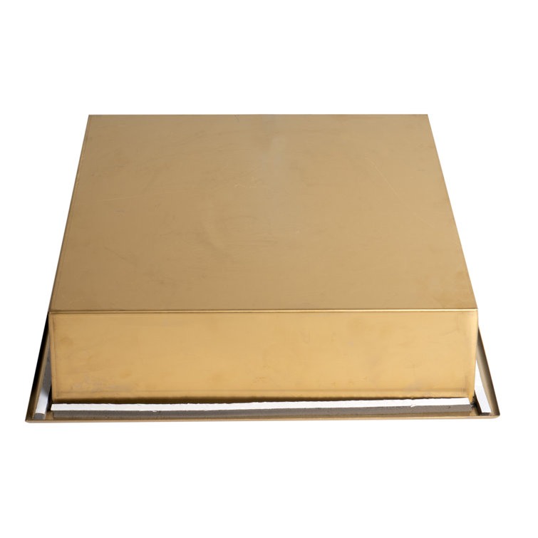 12" x 12" Brushed Gold Stainless Steel Shower Niche