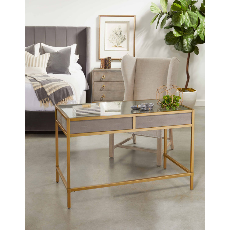 Regal Bisque French Linen Wingback Chair with Natural Gray Wood Legs