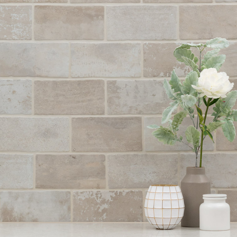 Capella Ivory 5'' x 10'' Matte Porcelain Brick Look Tile