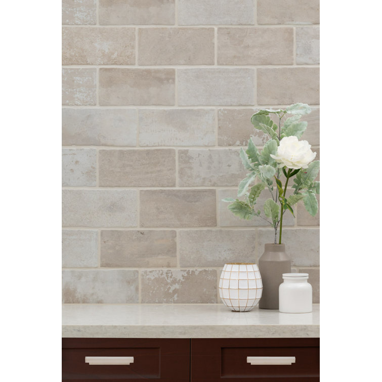 Capella Ivory 5'' x 10'' Matte Porcelain Brick Look Tile