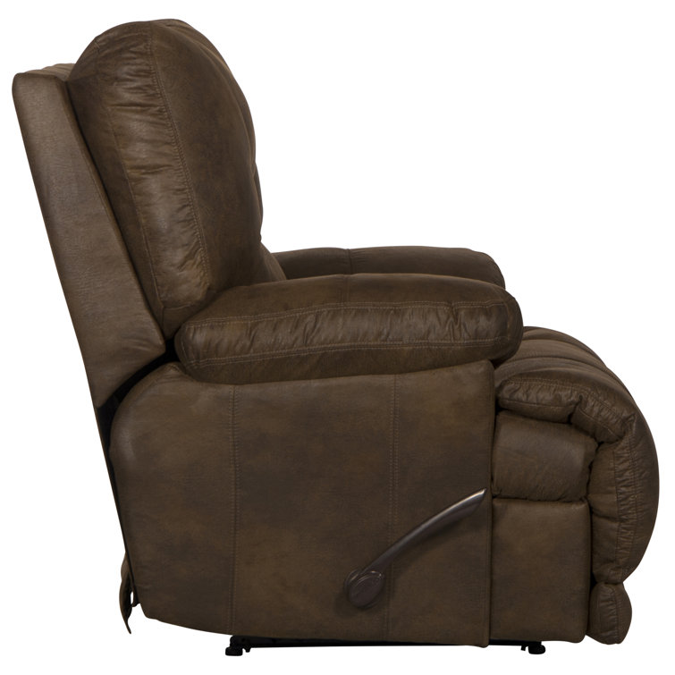 Elk Brown 42" Faux Leather Traditional Recliner