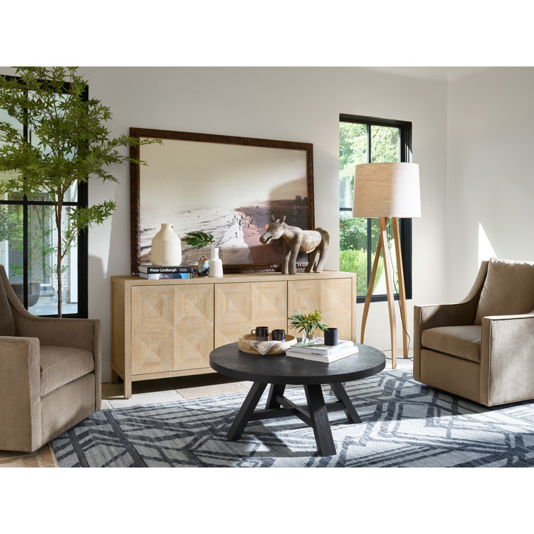 Natural Oak 76" Modern Farmhouse Media Console