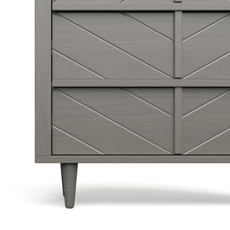 Lunar Gray Pine 5-Drawer Nursery Chest