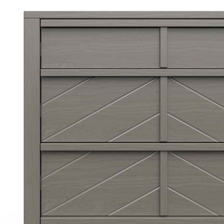 Lunar Gray Pine 5-Drawer Nursery Chest