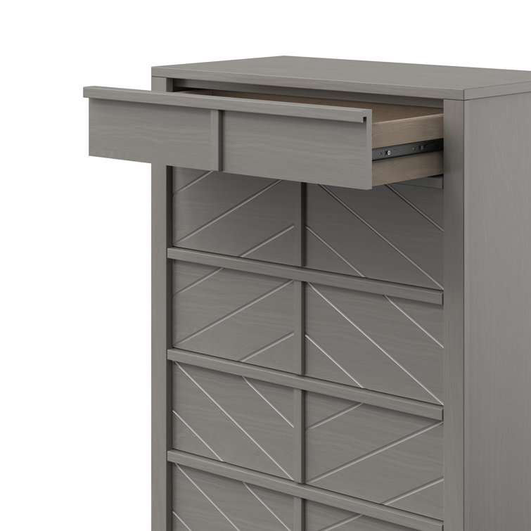 Lunar Gray Pine 5-Drawer Nursery Chest