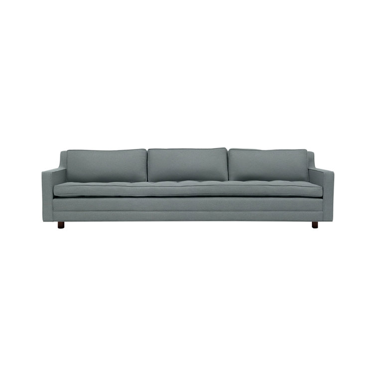 94" Mineral Velvet Square Arm Sleeper Sofa with Reversible Cushions