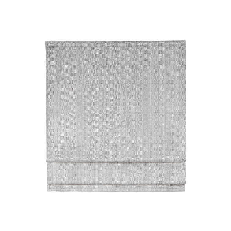 Gray Basketweave Cordless Blackout Roman Shade