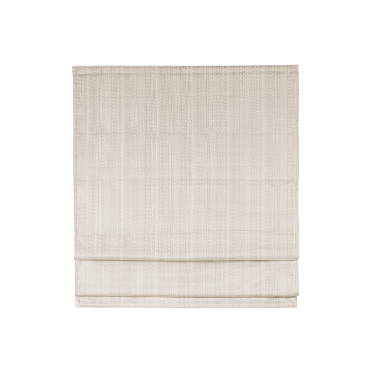 Gray Basketweave Cordless Blackout Roman Shade