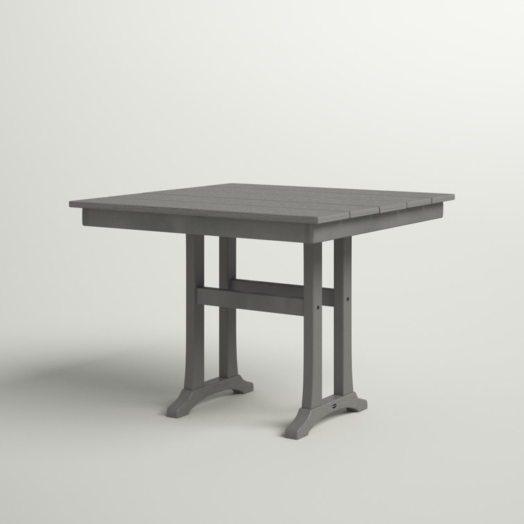 Slate Grey POLYWOOD Farmhouse 37" Outdoor Dining Table