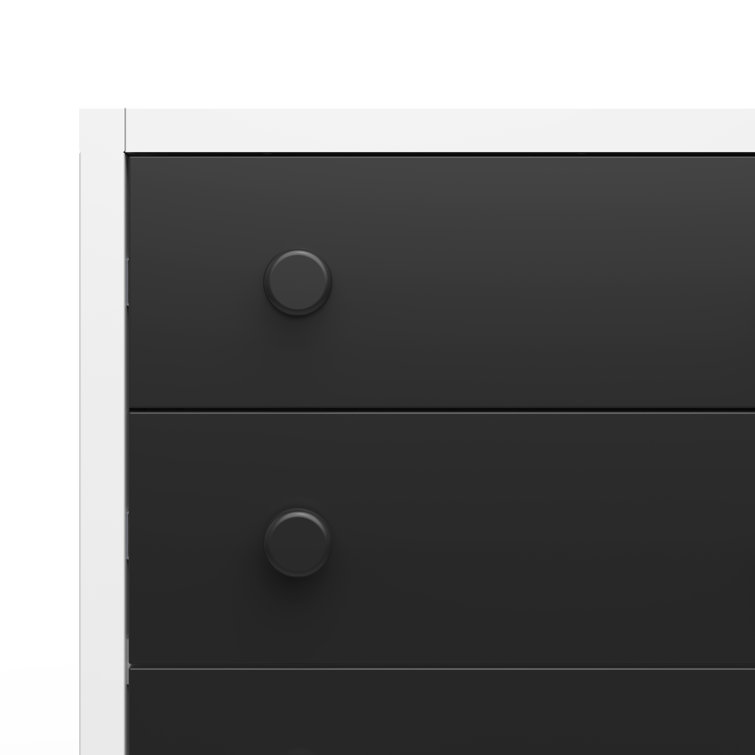 Ebony and Matte White 4-Drawer Nursery Chest