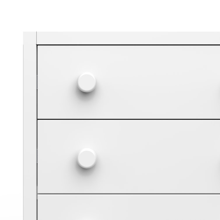 Matte White Modern Nursery 4-Drawer Chest