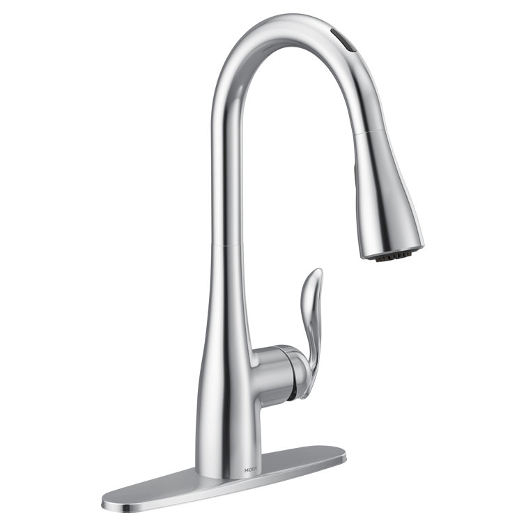 Chrome Transitional Pull-Out Spray Kitchen Faucet