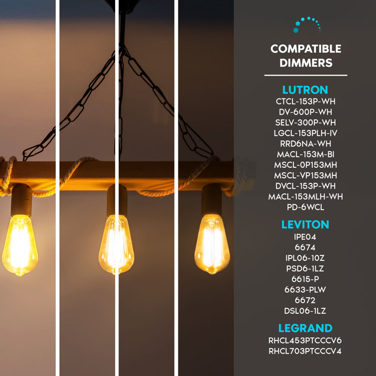 Soft White Dimmable LED Edison Bulbs with Clear Glass
