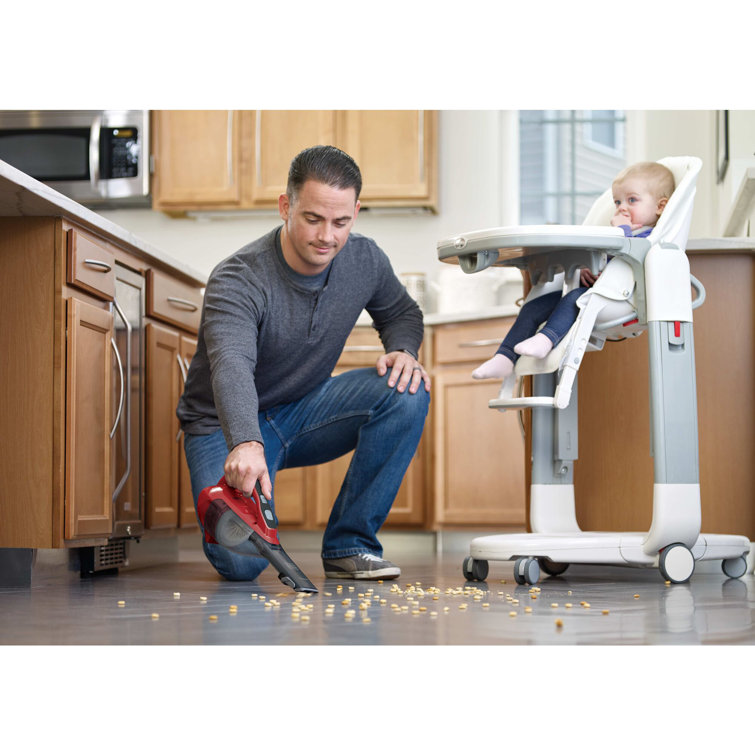 Chili Red Cordless Bagless Handheld Vacuum Cleaner with Lithium Ion Battery
