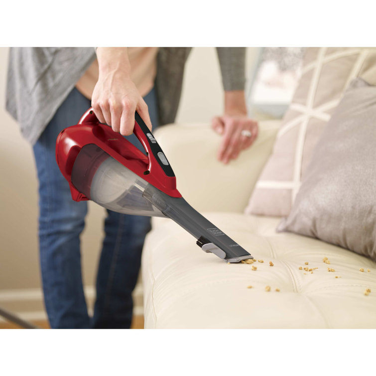 Chili Red Cordless Bagless Handheld Vacuum Cleaner with Lithium Ion Battery