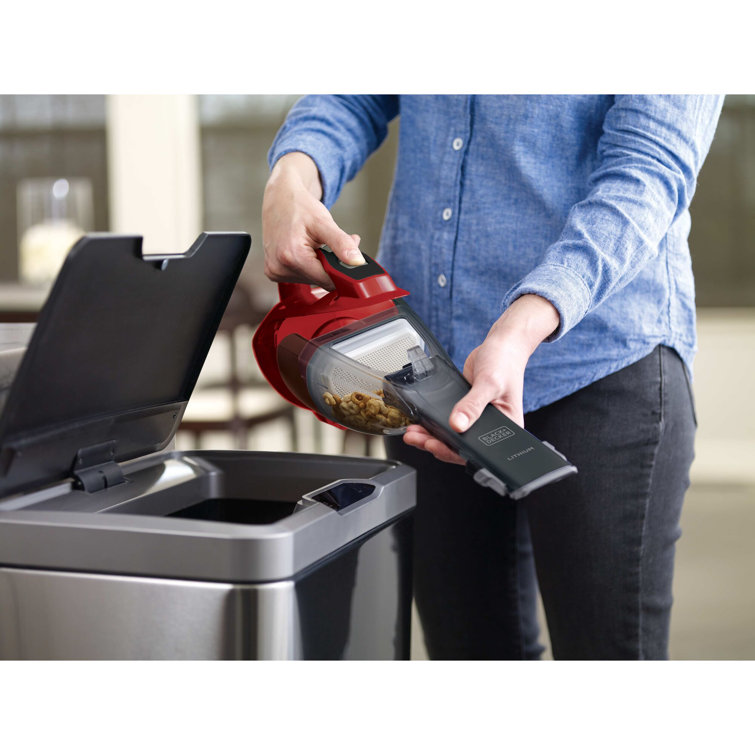 Chili Red Cordless Bagless Handheld Vacuum Cleaner with Lithium Ion Battery