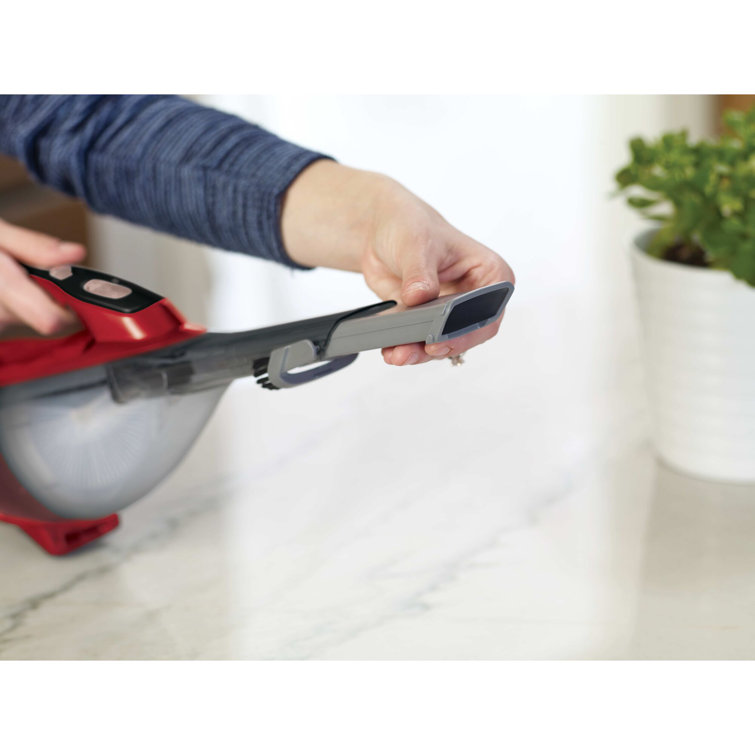 Chili Red Cordless Bagless Handheld Vacuum Cleaner with Lithium Ion Battery