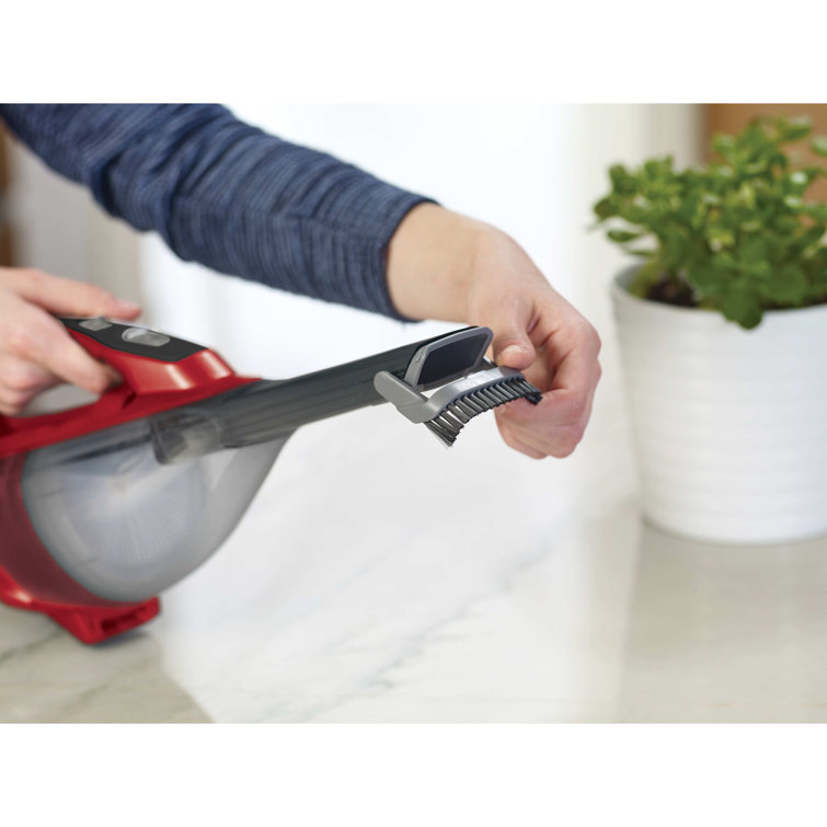 Chili Red Cordless Bagless Handheld Vacuum Cleaner with Lithium Ion Battery