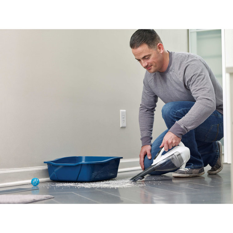 Powder White Cordless Handheld Vacuum with Foam Filter