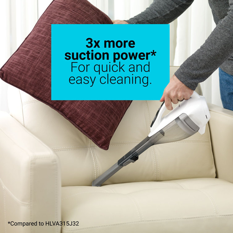 Powder White Cordless Handheld Vacuum with Foam Filter