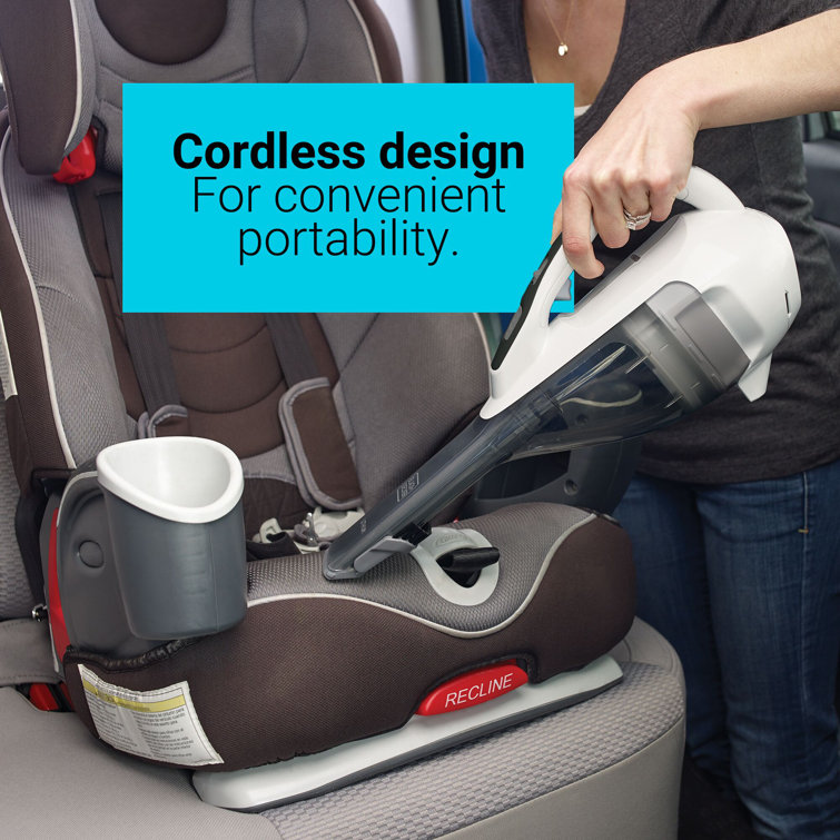 Powder White Cordless Handheld Vacuum with Foam Filter