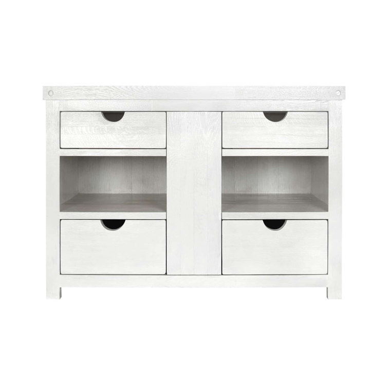 Vintner's Blanc 48" Weathered Oak Single Bathroom Vanity Base