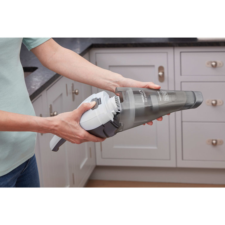 White Cordless Handheld Bagless Vacuum with Washable Filter