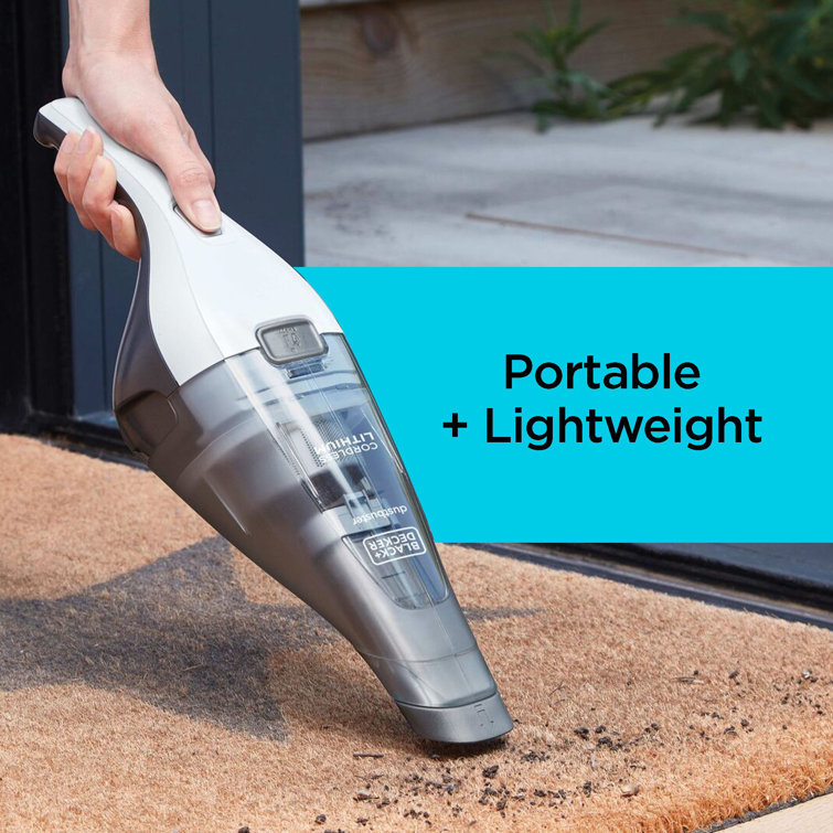 White Cordless Handheld Bagless Vacuum with Washable Filter