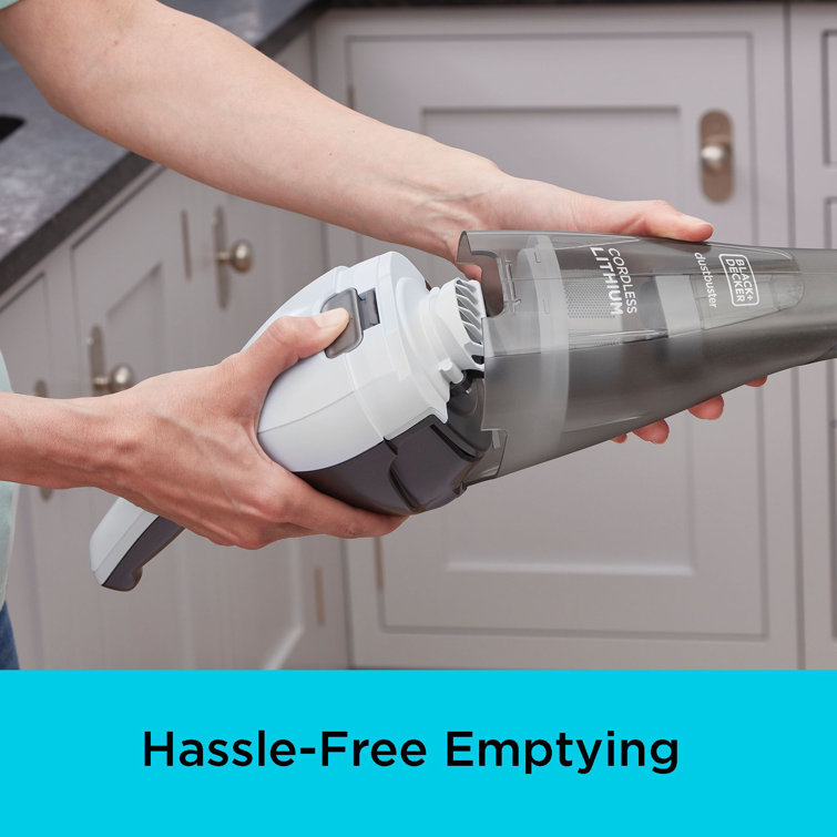 White Cordless Handheld Bagless Vacuum with Washable Filter