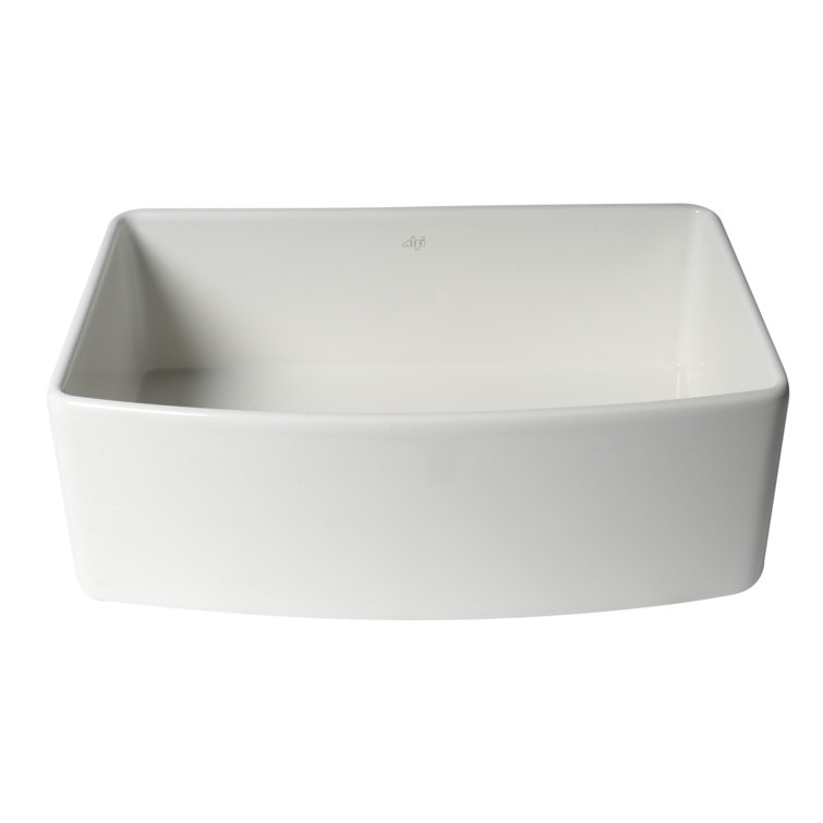 Alfi Brand ABFC3020-W 30'' L Flush Single Bowl Fireclay Kitchen Sink
