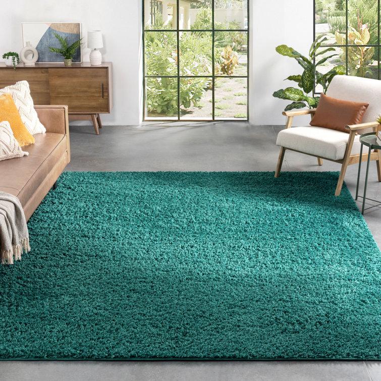 Emerson Green Shag Rectangular Area Rug 6'7" x 9'6"