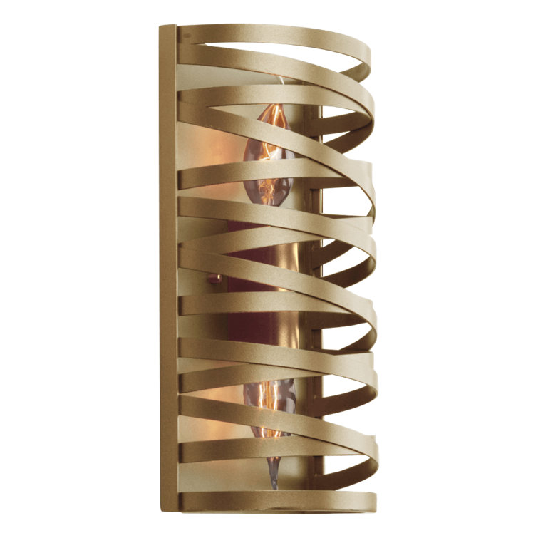 Tempest Gilded Brass Direct Wired Cylinder Wall Sconce