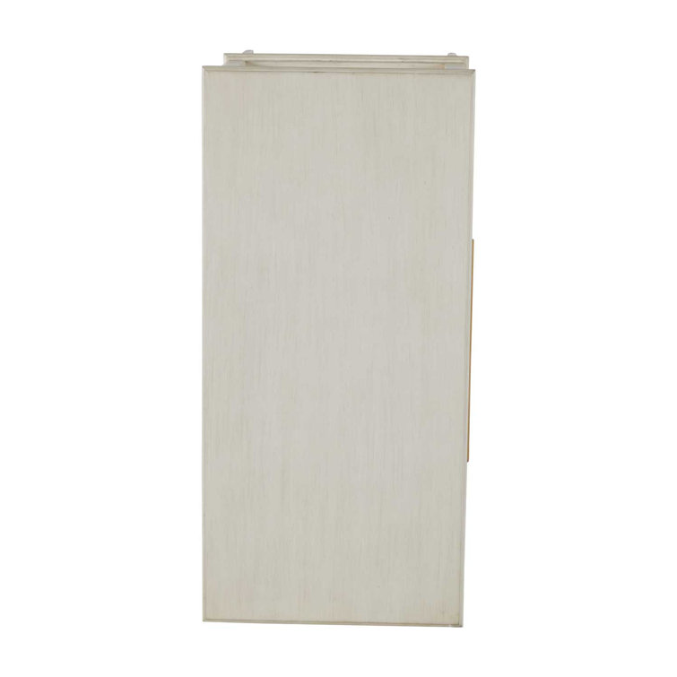 Riggs Transitional 2-Drawer Nightstand in Gold/White with Bonus Shelf