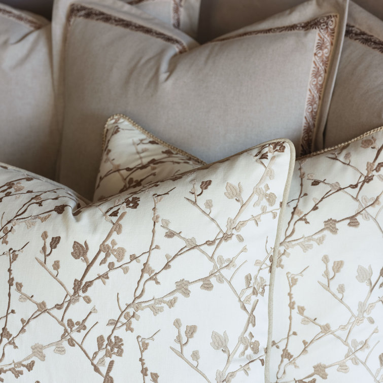 Full Size Beige Cotton Duvet Cover Set with Shams and Pillow