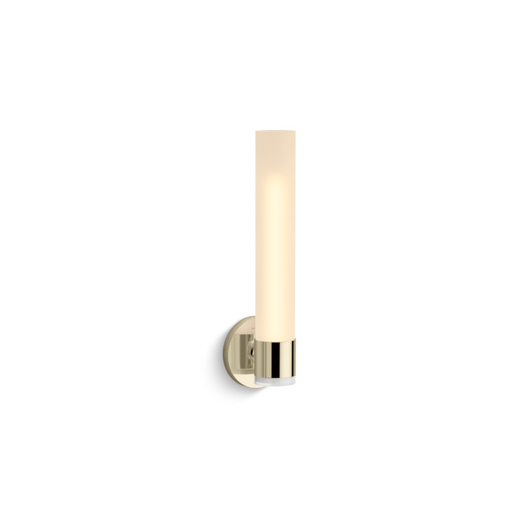 French Gold Minimalist Candlestick-Style Wall Sconce