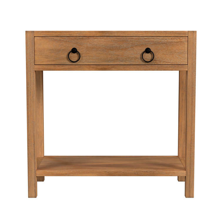 Lark 30" Natural Mango Wood 1-Drawer Nightstand