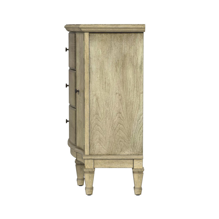 Antique Beige 3-Drawer 2-Door Traditional Accent Cabinet