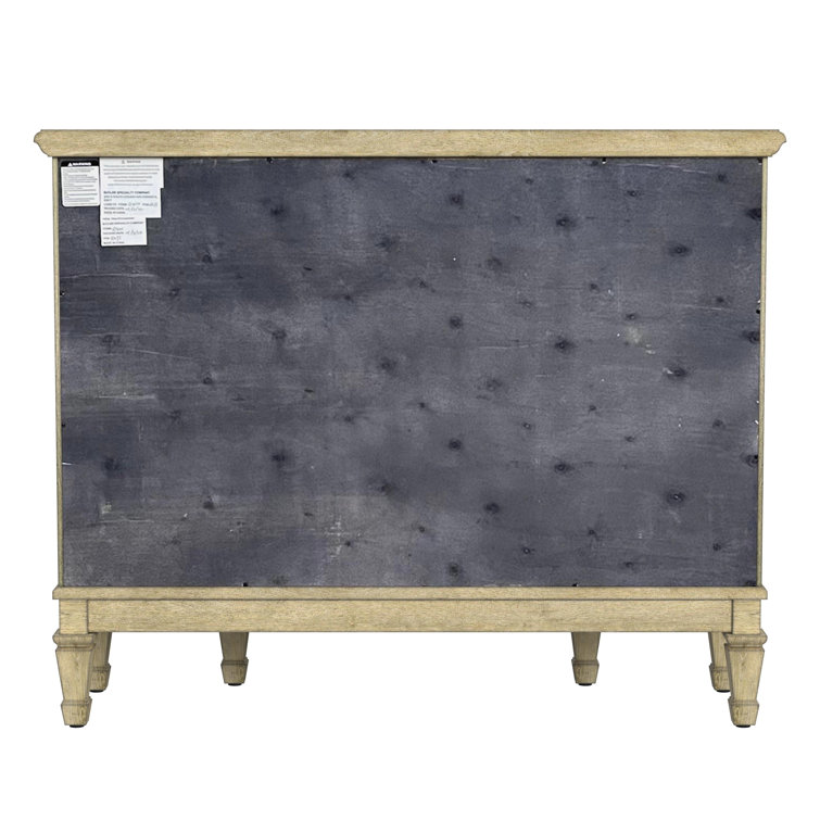 Antique Beige 3-Drawer 2-Door Traditional Accent Cabinet