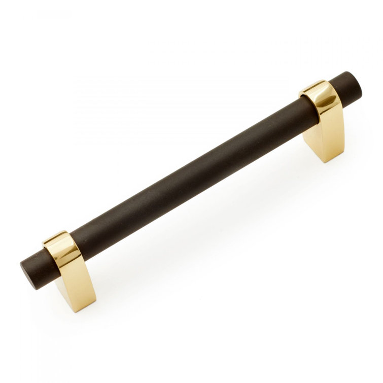 Oil Rubbed Bronze and Brass Bar Pull with Mounting Hardware