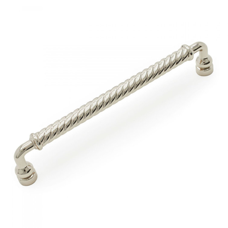 Polished Nickel Rope Twist Appliance Pull with Mounting Hardware