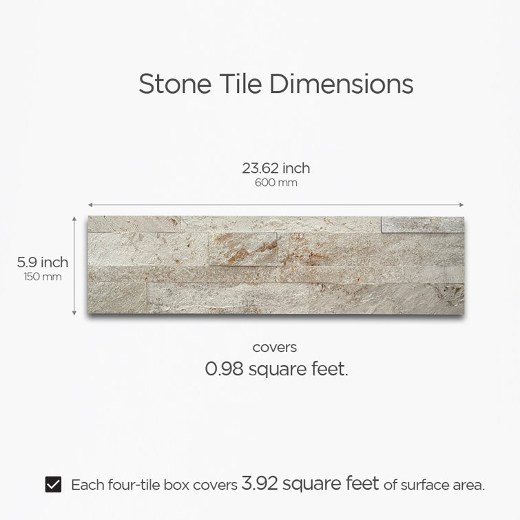 Golden Beach Natural Stone Peel and Stick Mosaic Tiles