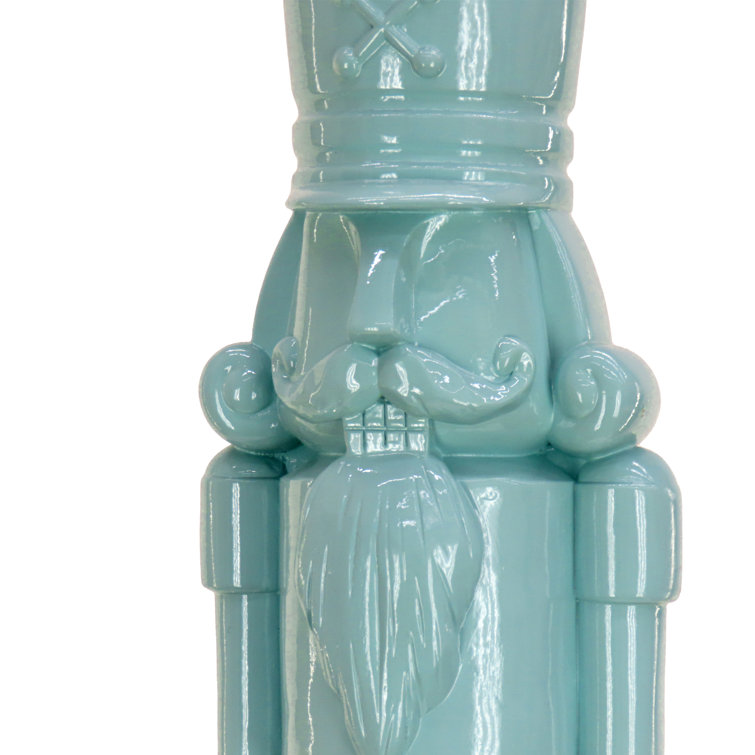 Icy Blue Resin Nutcracker Figurine, 13.58" Tall