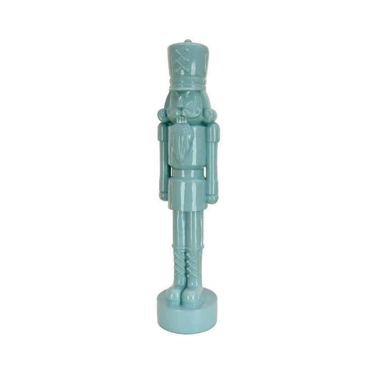 Icy Blue Resin Nutcracker Figurine, 13.58" Tall
