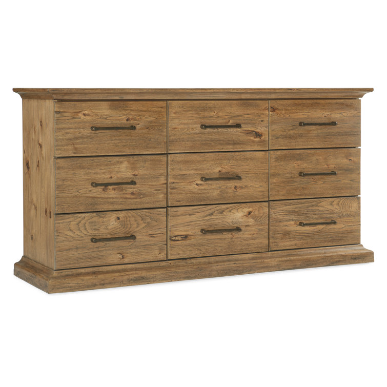Big Sky Brown 9-Drawer Dresser with Felt Lined Drawer