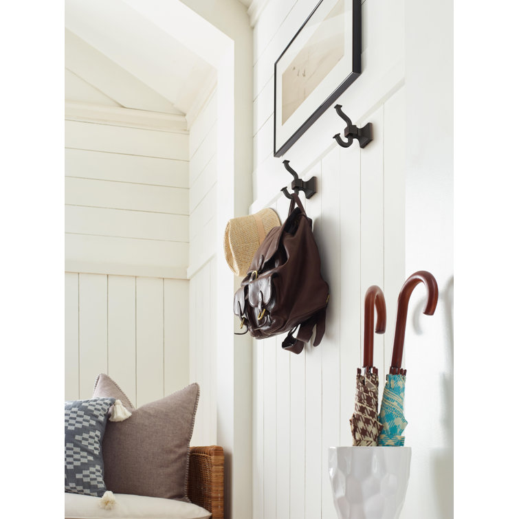 Oil-Rubbed Bronze Double Prong Wall Mounted Robe Hook