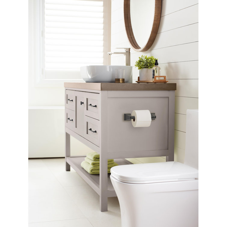 Matte Black Pivoting Double Post Toilet Paper Holder