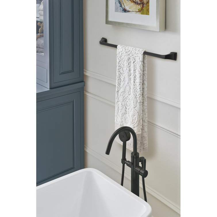 Matte Black 24-inch Wall Mounted Towel Bar