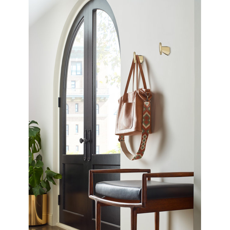 Golden Champagne Single Prong Zinc Wall Hook