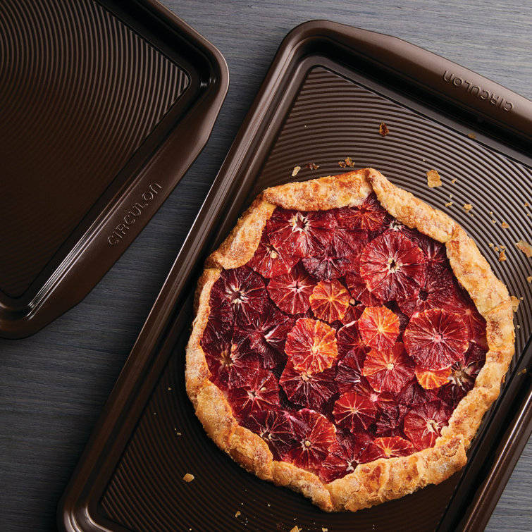 Chocolate Brown Nonstick Aluminum Cookie Sheet Set